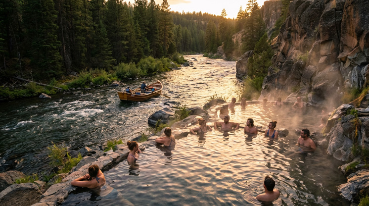 Комбинированный отдых у термальных источников и на речной прогулке